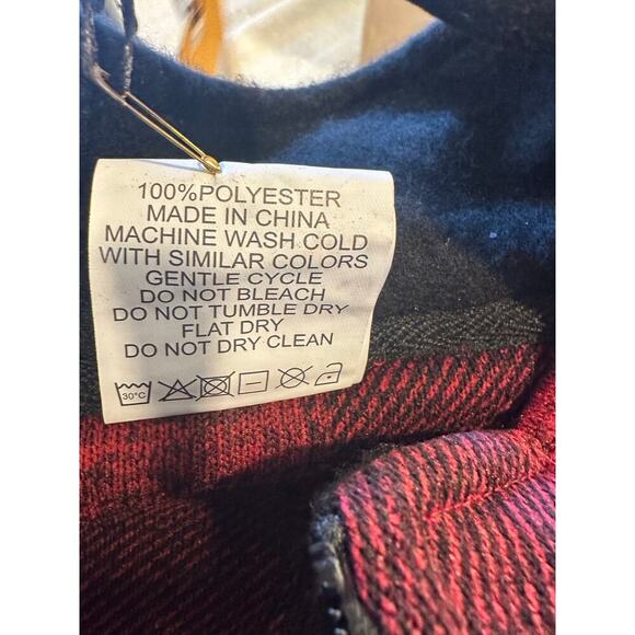 Eylhot brand zipper pullover Red and black Plaid size 2X new casual - Picture 3 of 4